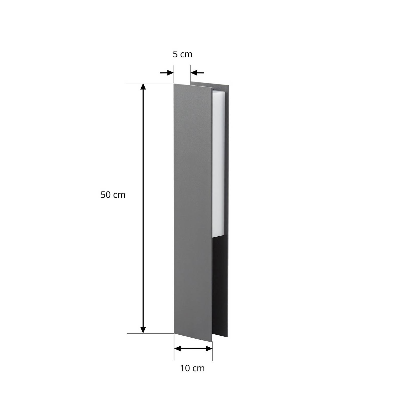 Lucande słupek oświetleniowy LED Teerk, wysokość 50 cm, antracyt, IP65