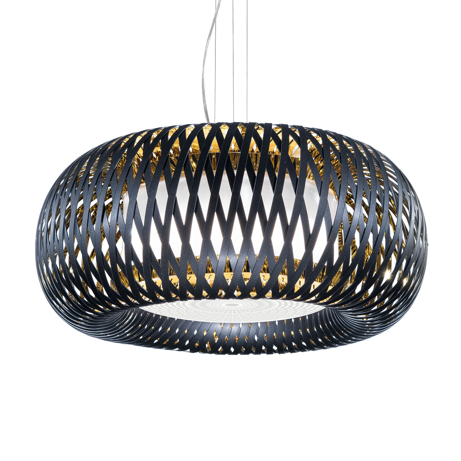 Slamp Kalatos Hängeleuchte, schwarz/gold/weiß