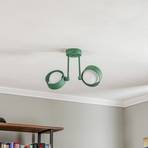 Mado ceiling light, 2-bulb, green