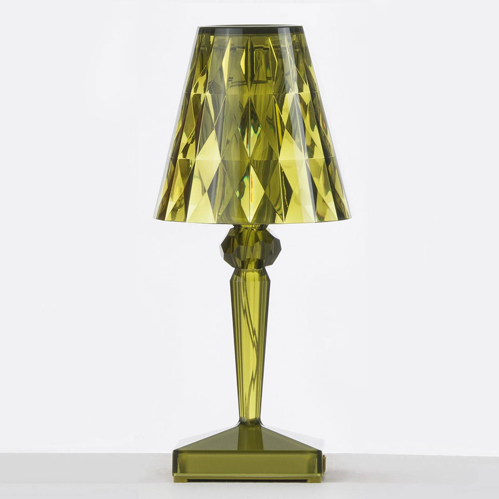 Kartell lampa stołowa LED akumulatorowa Battery, 26 cm, zielona, IP54