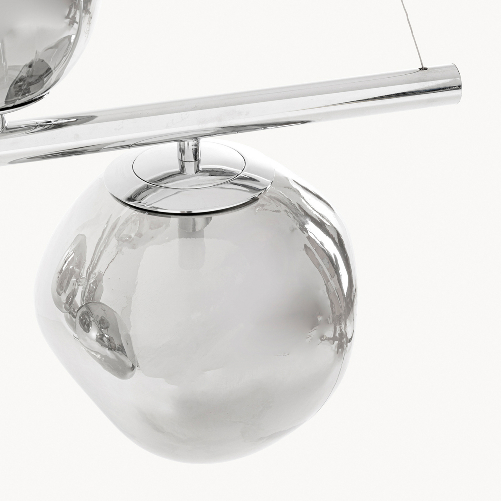 KARE Burbuja pendant light, silver, glass, length 100 cm KARE Burbuja pendant light, silver, glass, length 100 cm