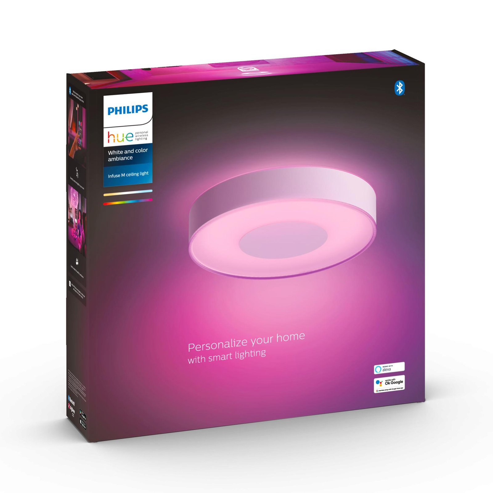 Infuse LED-taklampa, 38,1 cm, vit, dimbar – Philips Hue