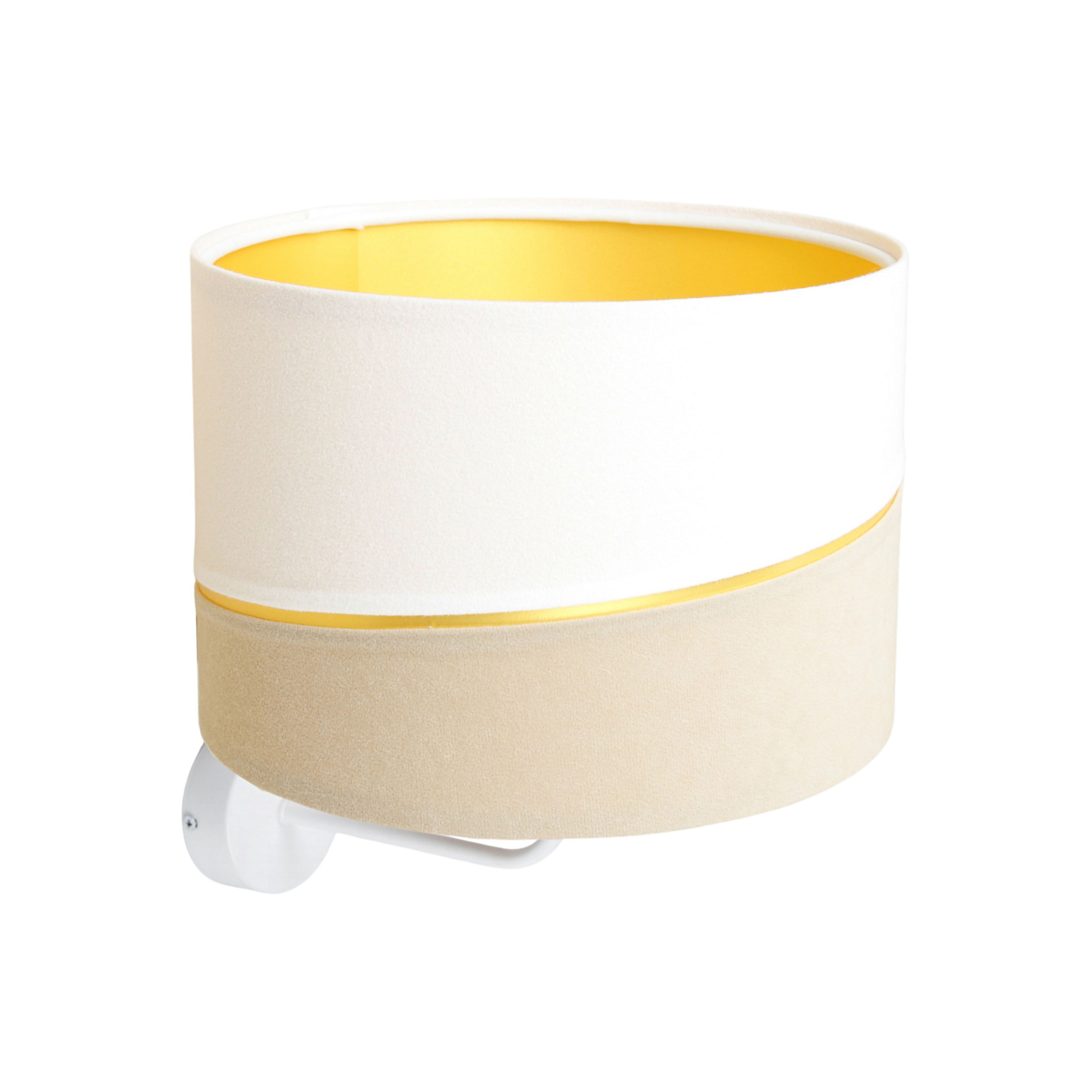 Væglampe Susan, hvid/beige/guld