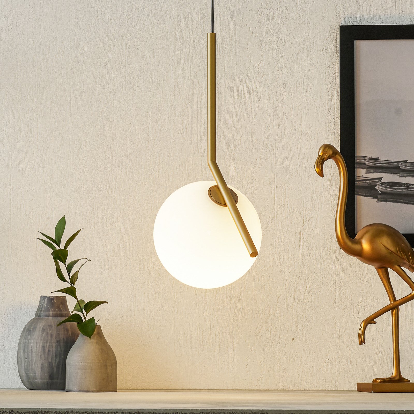 IC S1 Taklampa Mässing - Flos