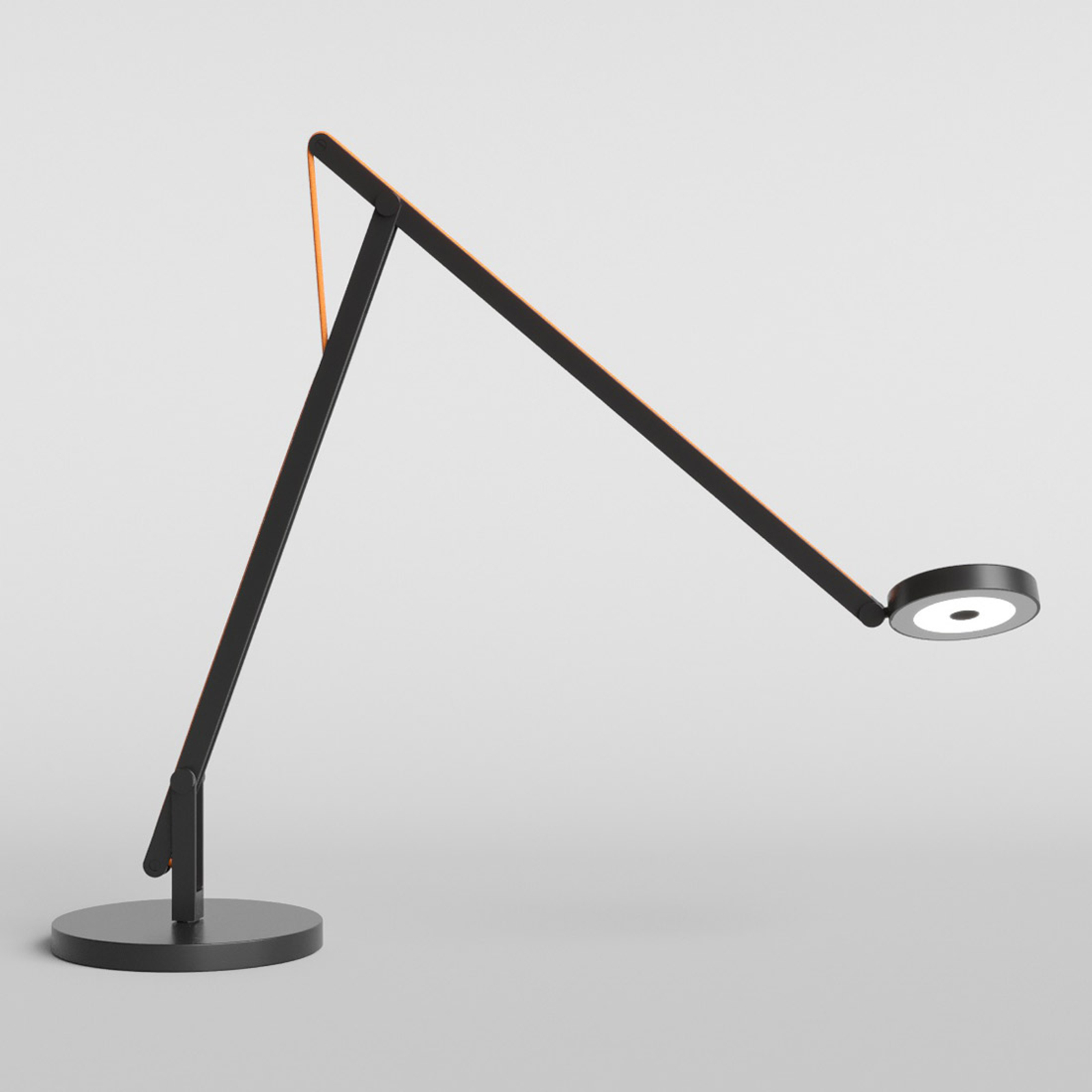 Rotaliana String T1 lampe table LED noire, orange