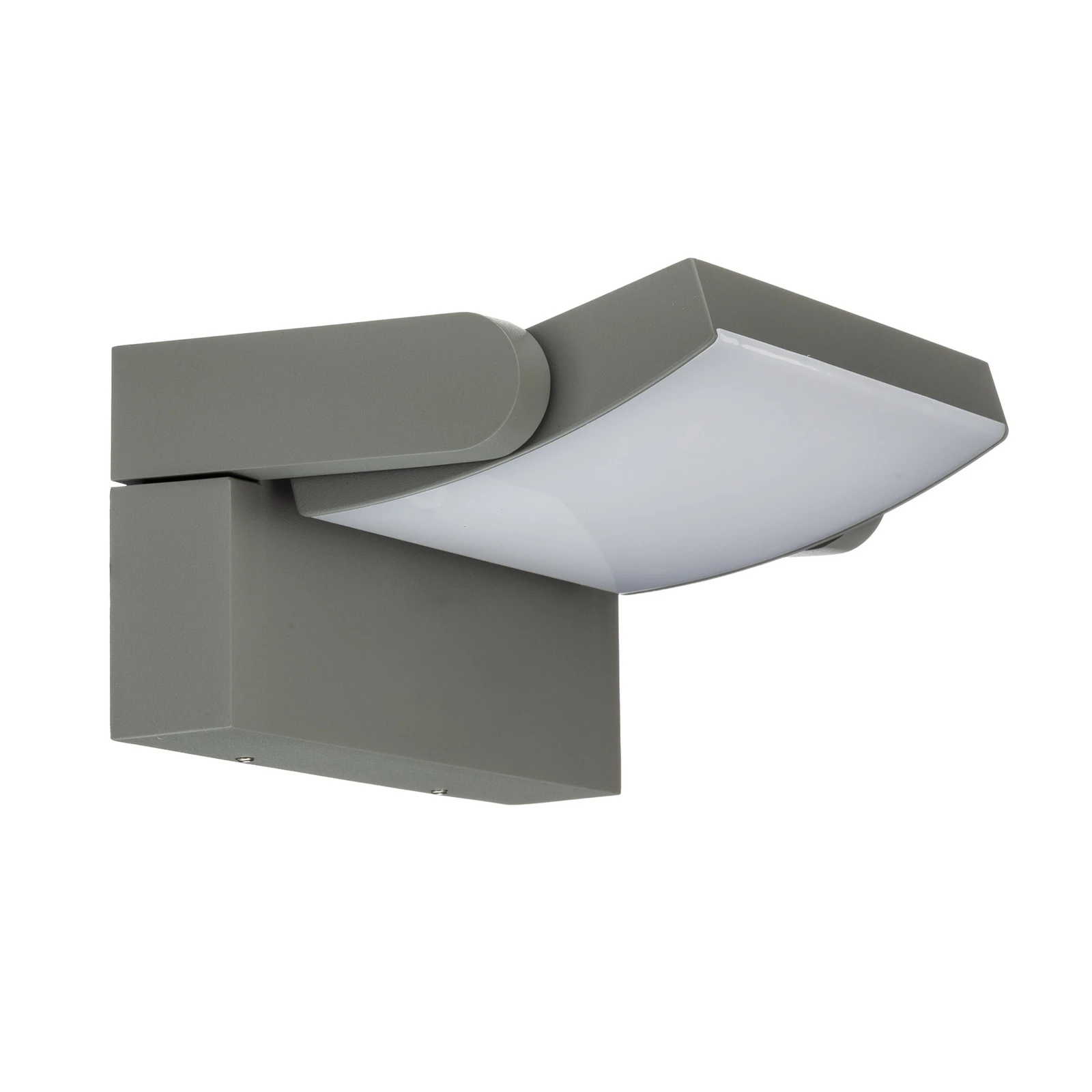 Lindby LED-Außenwandlampe Sherin, hellgrau, IP54, schwenkbar