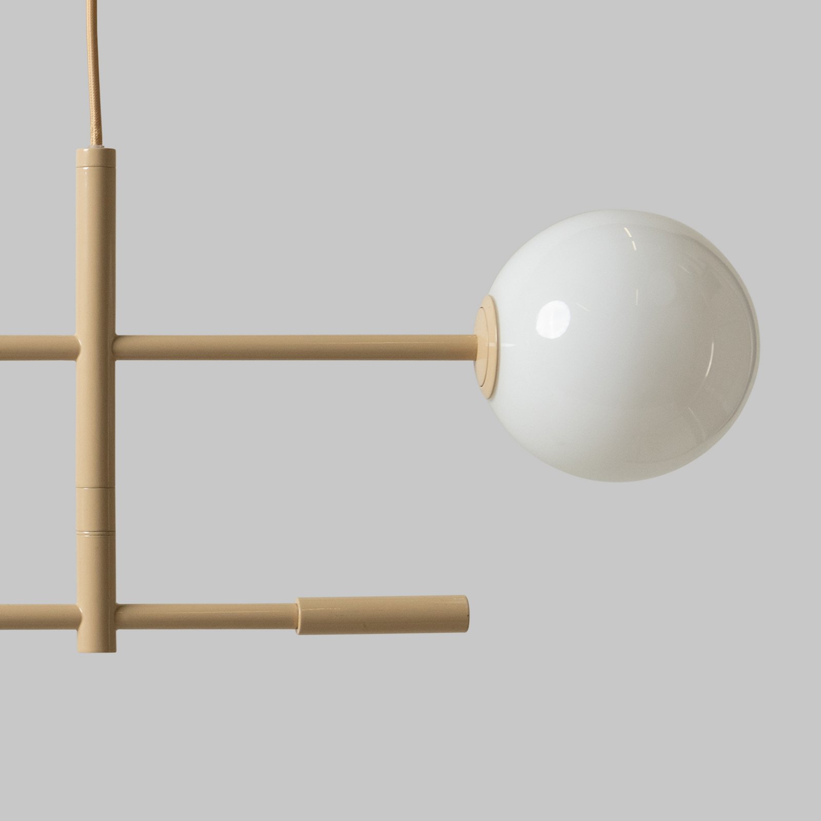 IT'S ABOUT ROMI hanging light Copenhagen, beige, glass, rotatable