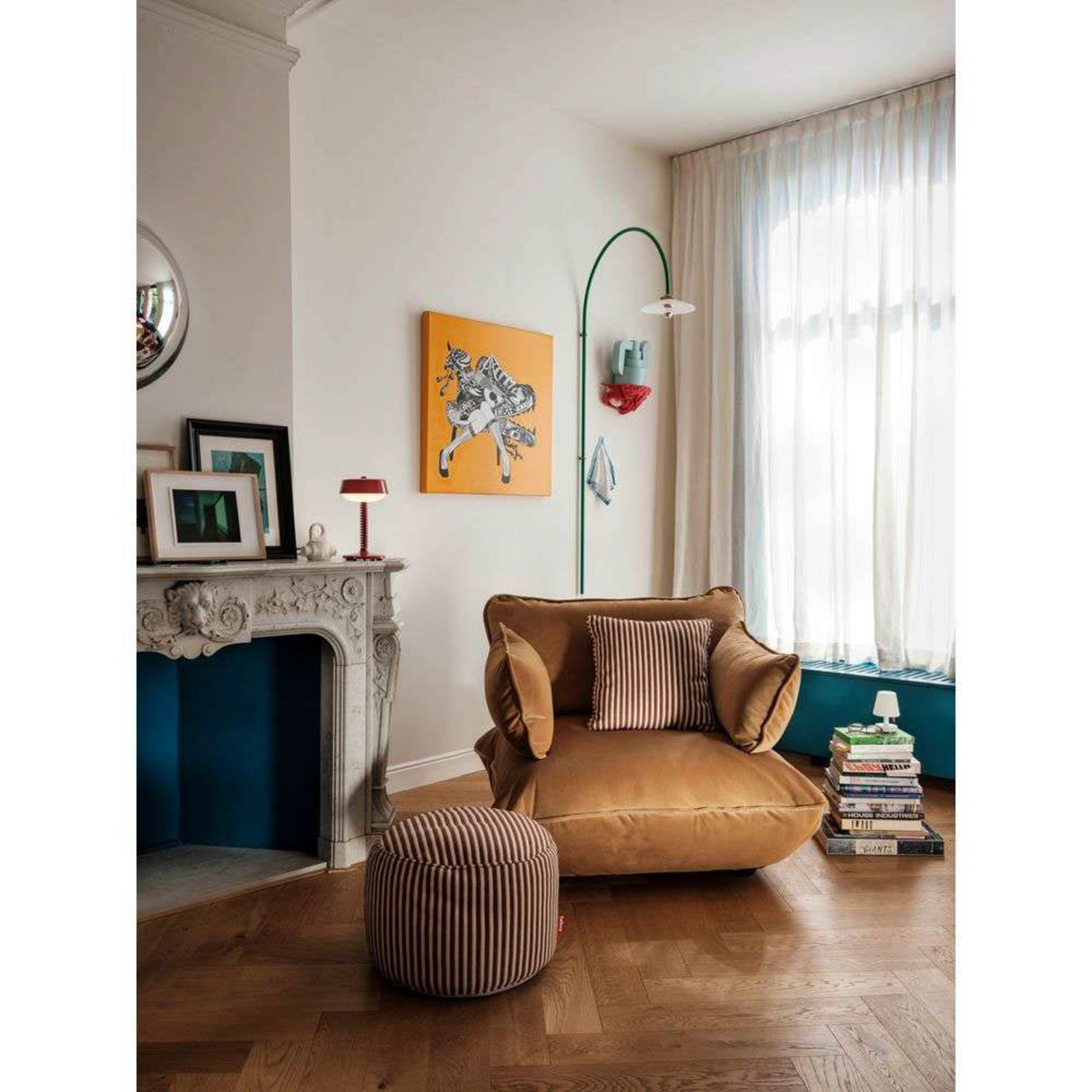 Point Terry Pouf Blizzard Blue Crème - Fatboy®