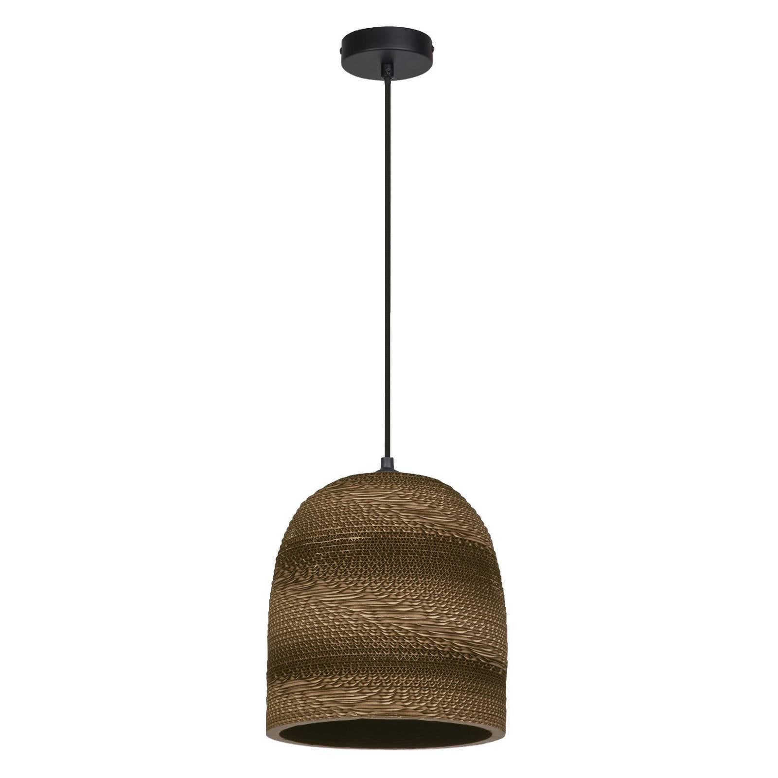 Ledvance - Pendelleuchte Decor Cardboard Ball Bell braun aus Wellpappe E27 260 mm Durchmesser Leuchtenschirm aus recyceltem Material nachhaltig