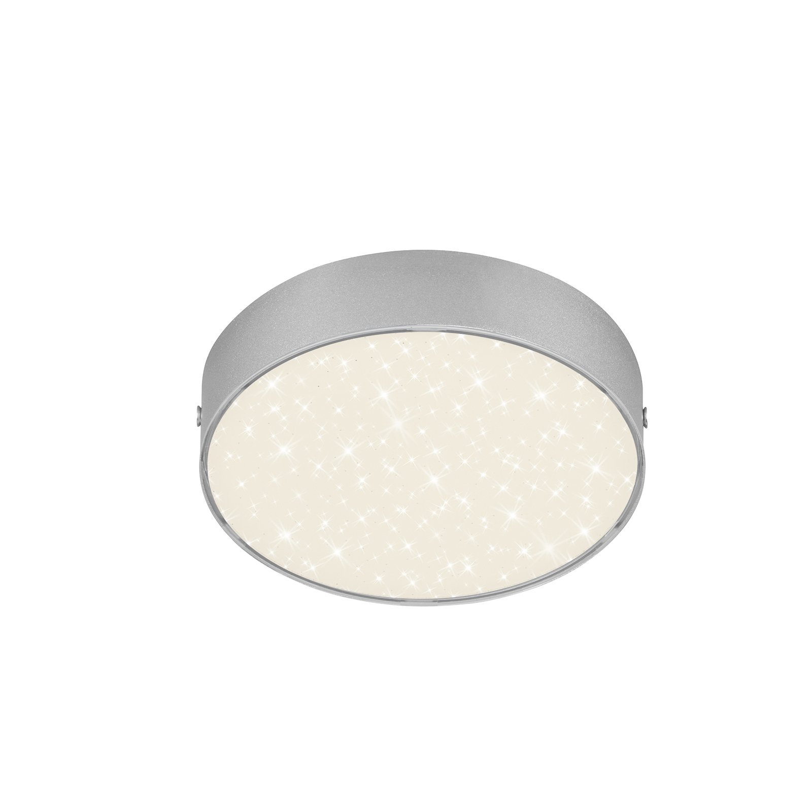 Flame Star LED-loftlampe, Ø 15,7 cm, sølv