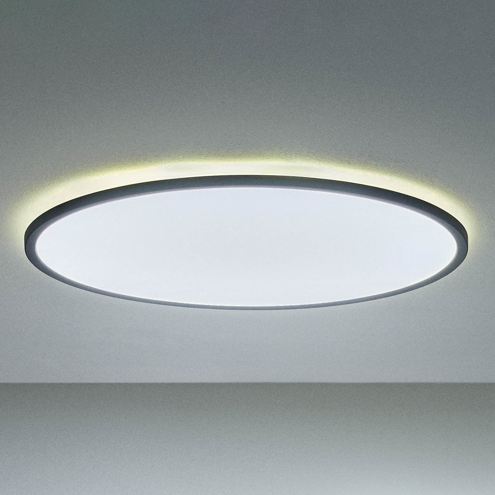 WiZ SuperSlim LED plafondlamp CCT Ø55cm zwart