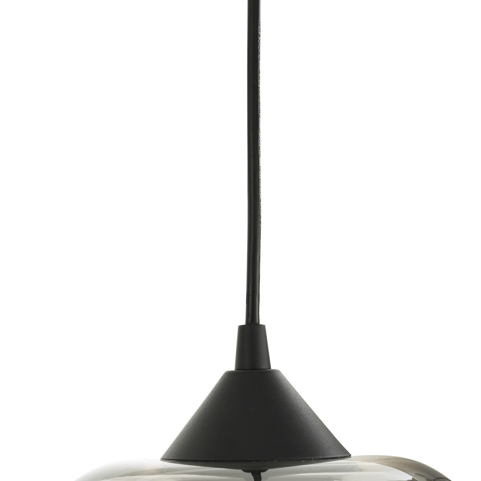 Lampa wisząca Lindby Marla, okrągła, szkło, dymny szary, 50 cm