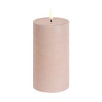 Candela LED PILLAR, beige, altezza 15 cm, cera - Uyuni Lighting