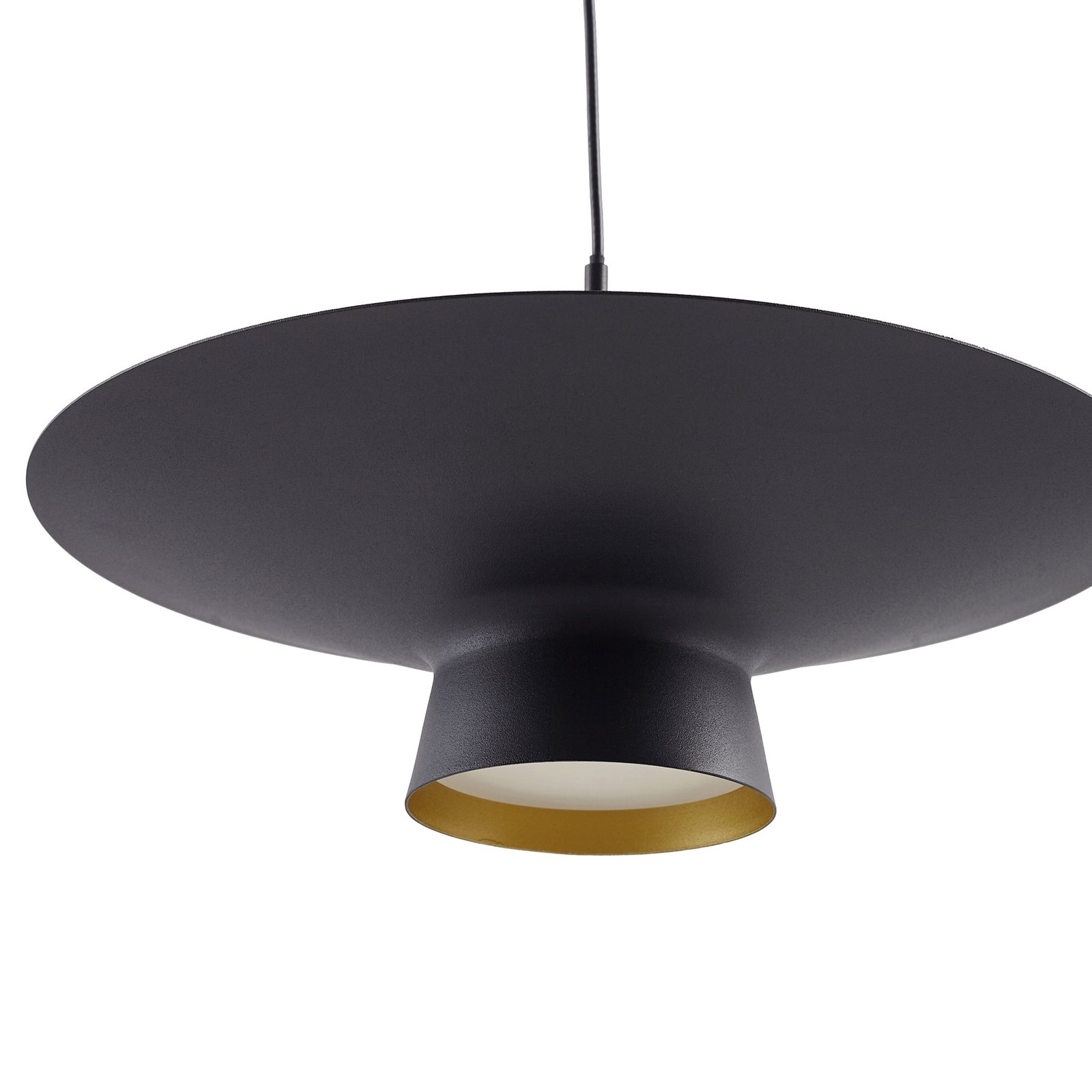 Lindby LED pendant light Norvind, 6-bulb, black, metal