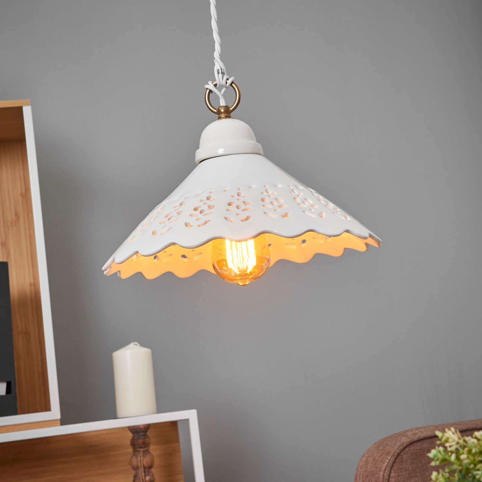Hanglamp Pizzo, 1-lamps., 30 cm