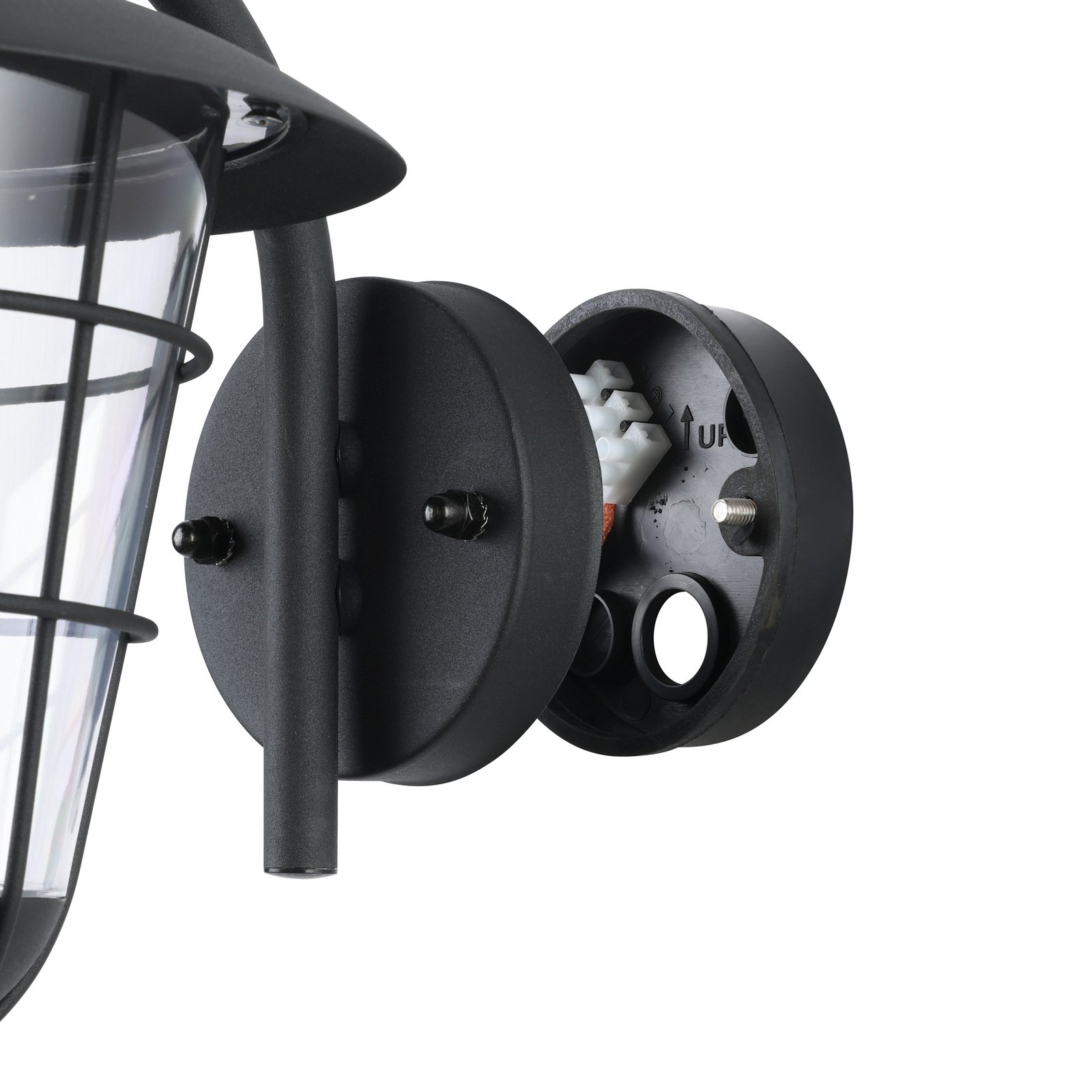 Venkovní nástěnné světlo Pulfero, černá, dolů