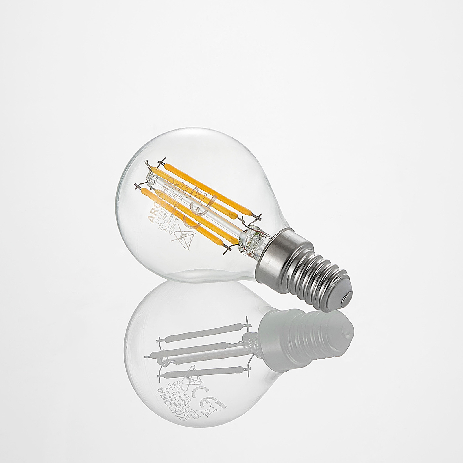 LED bulb E14 P45 4 W 2,700 K clear 3 step dimmer