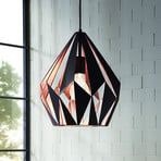 Lampada a sospensione Carlton nero-rame Ø 31 cm