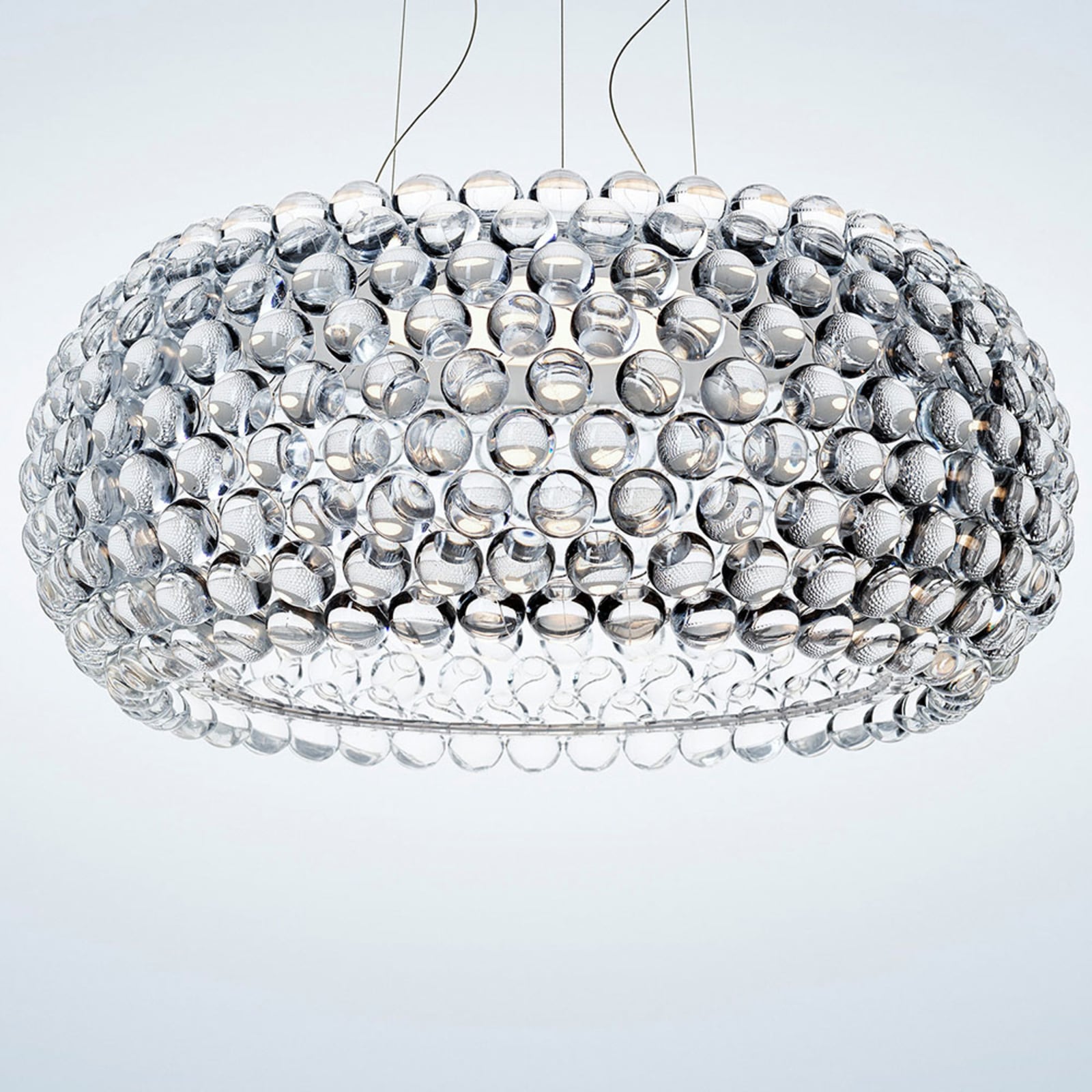 Caboche Plus Grande LED visilica, prozirna - Foscarini