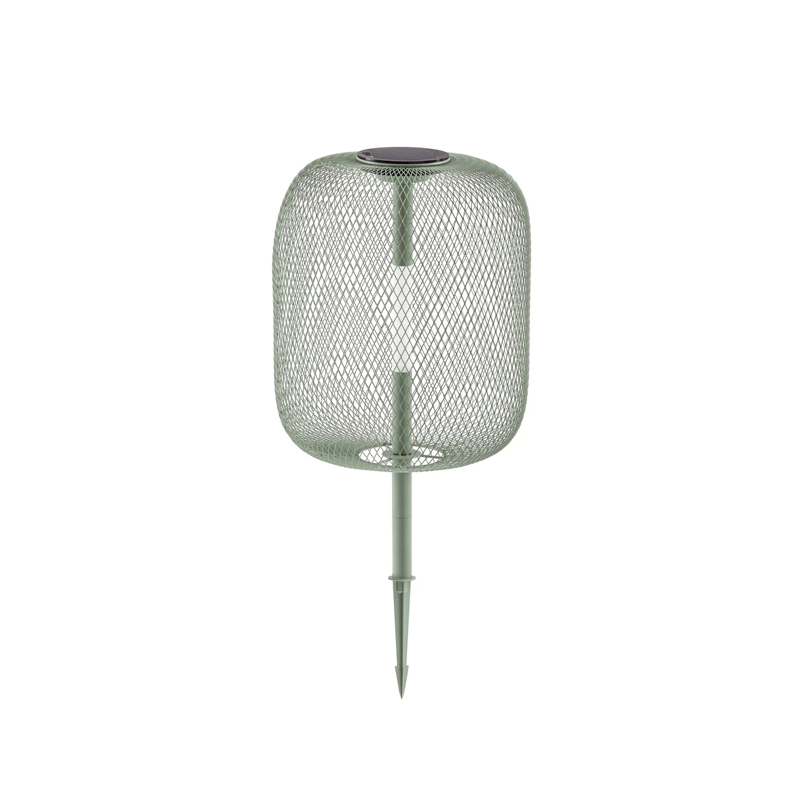 Lucande LED-solcellslampa med jordspett, Faylen, salviagrön, IP65