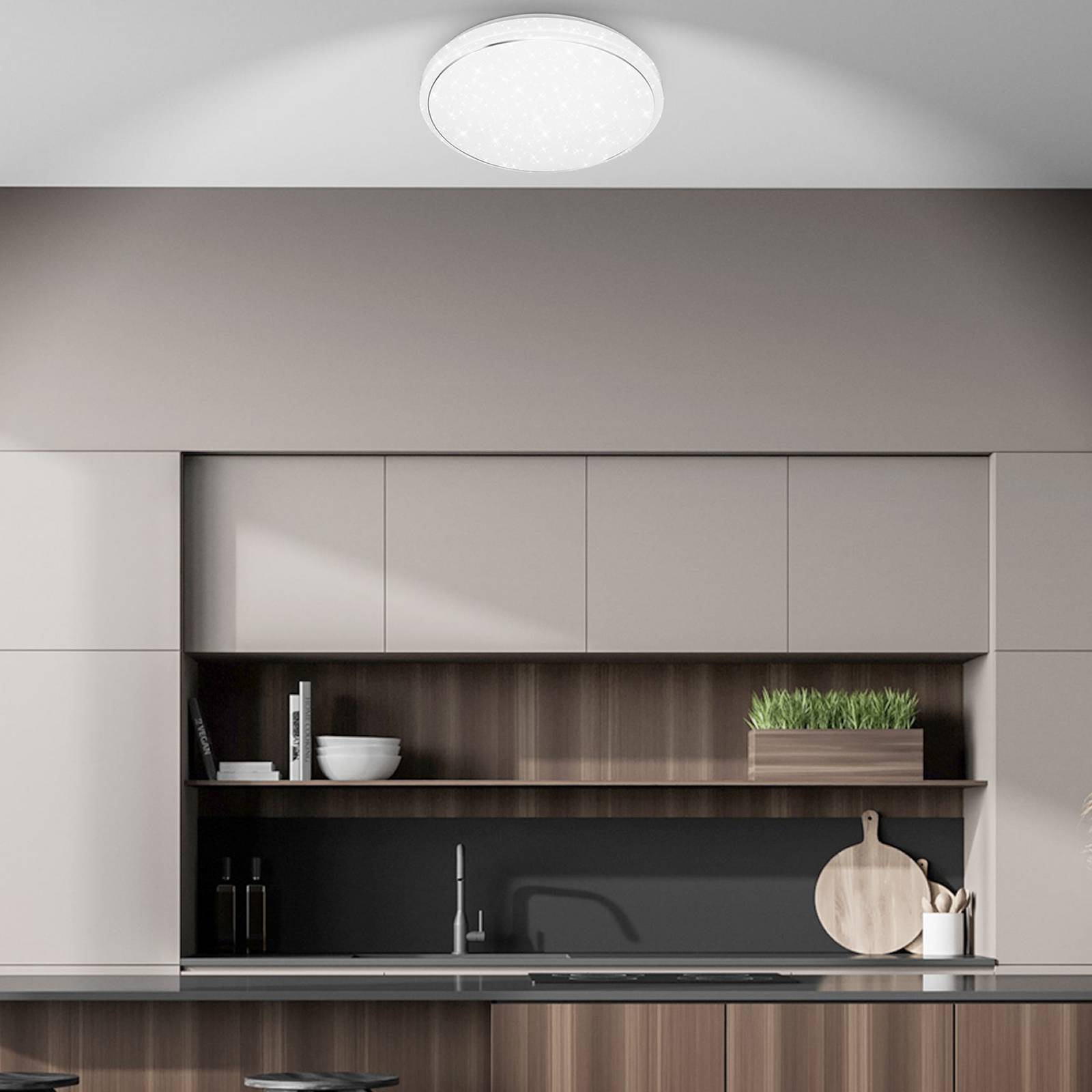 Lampa sufitowa LED Star, biała, dekoracja gwiaździsta, CCT, ściemniana