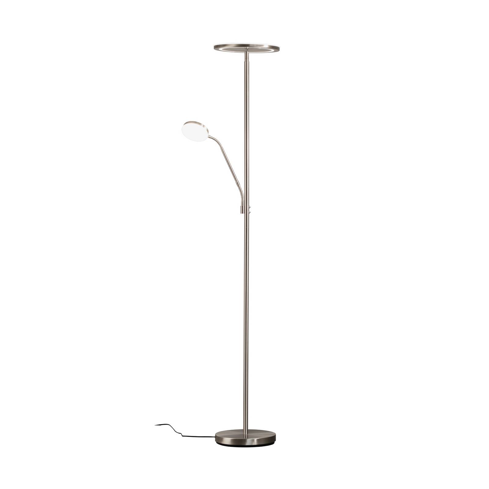 LED-Stehlampe Sorento nickel Höhe 182 cm 2-flg. CCT Touchdim