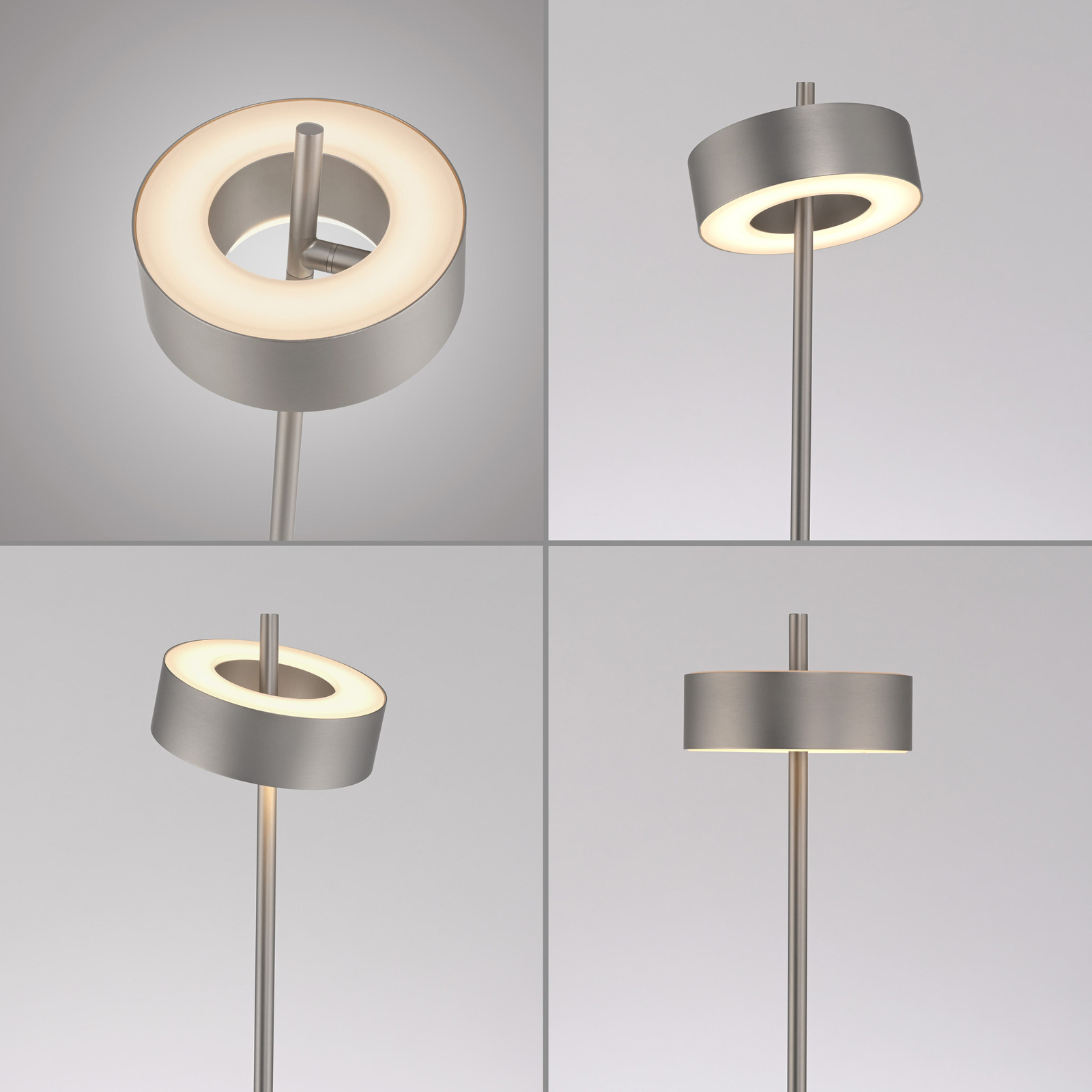 Paul Neuhaus LED-golvlampa Q-Rotate aluminium 140 cm