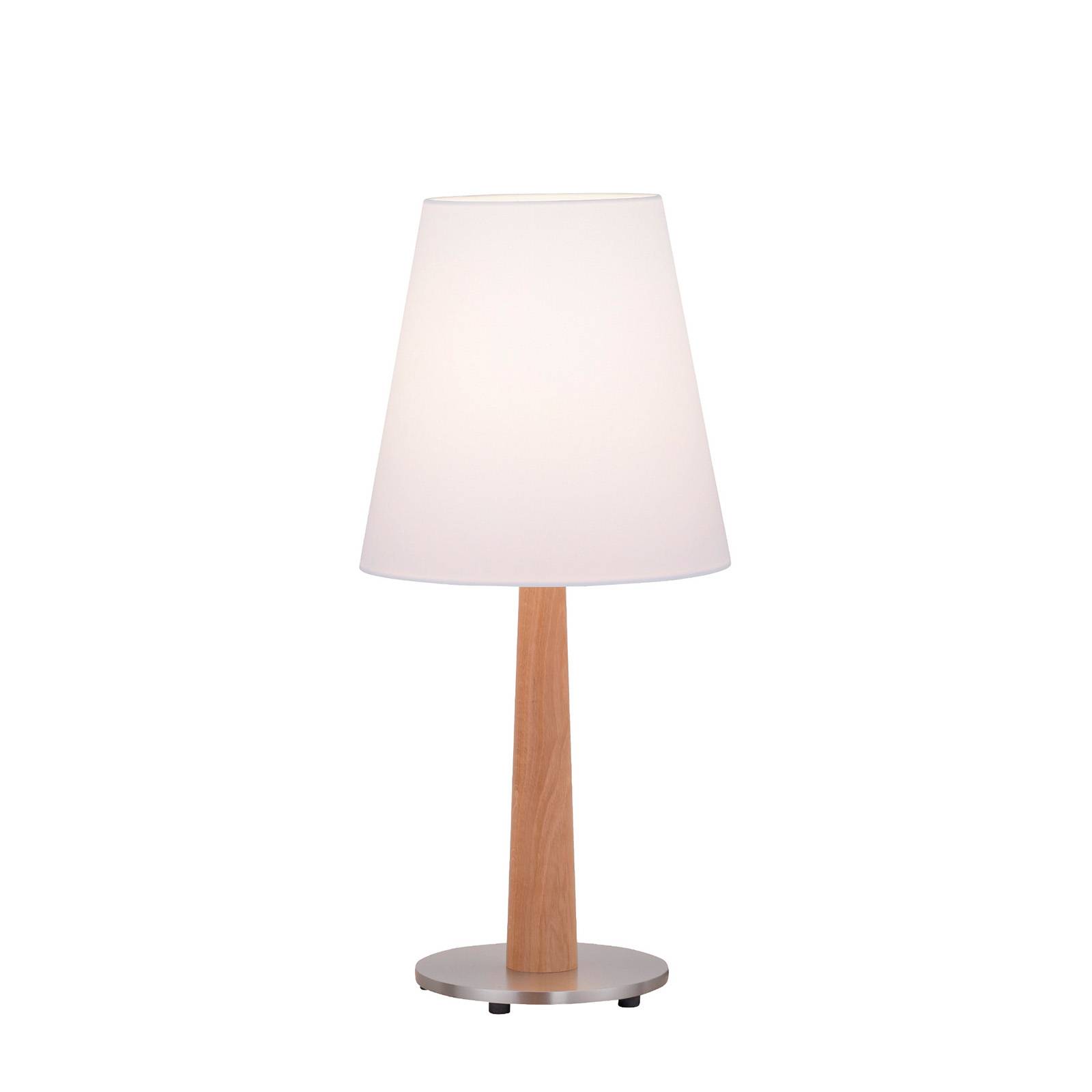 Lucande Elif asztali lámpa fehér kúpos natúr tölgy