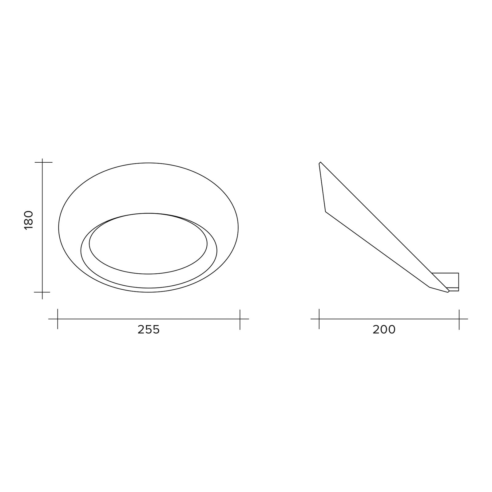 LED-seinävalaisin Olo, kuparinvärinen, metallia, 25,5 cm leveä