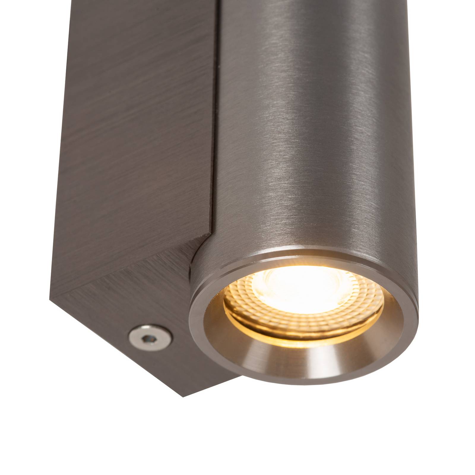 Wandstrahler Dupla, grau, Höhe 9 cm, Metall günstig online kaufen