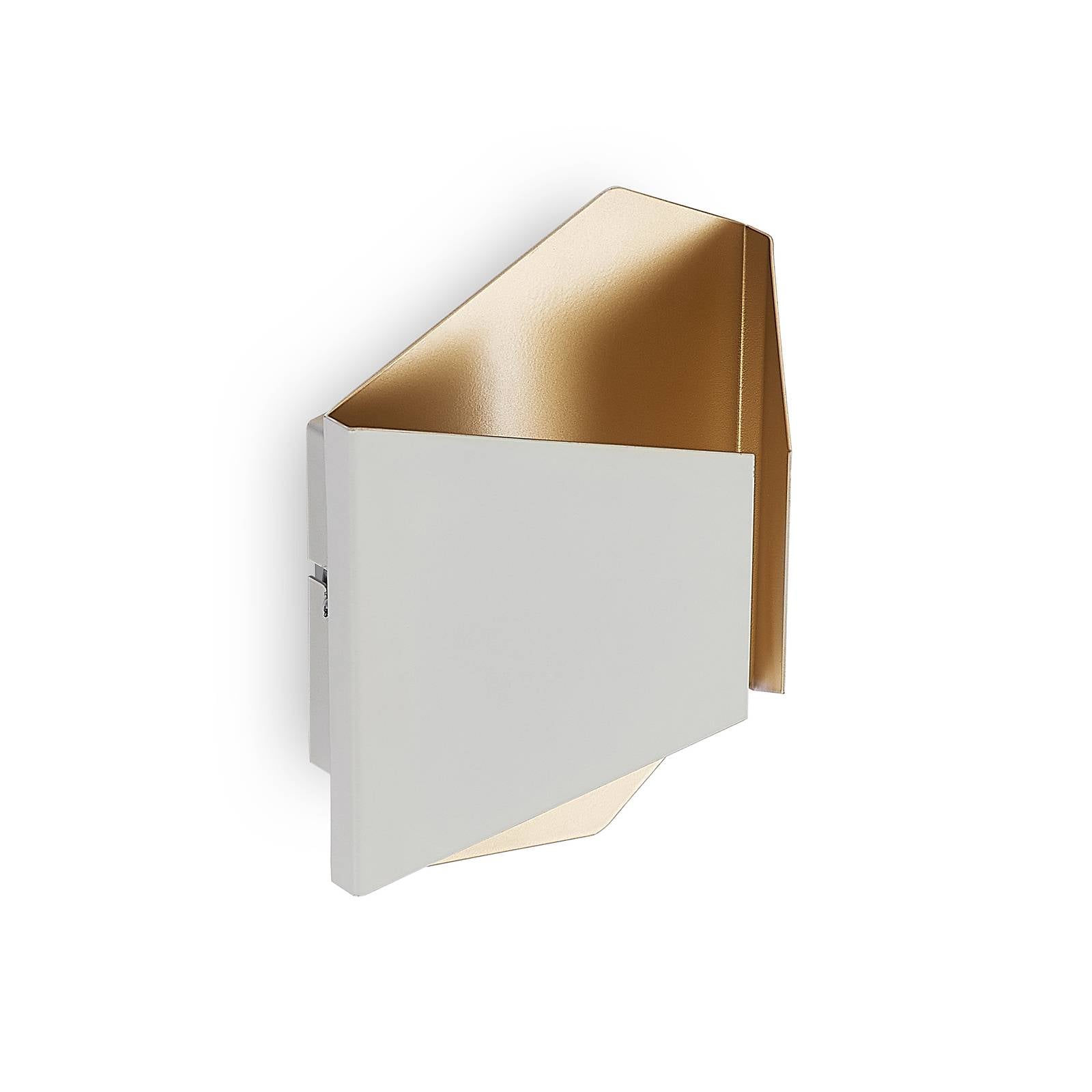 Lindby Anjaya LED wall light, white, for Living / Dining Room, steel, 4.5 W, W: 15 cm, H: 20 cm