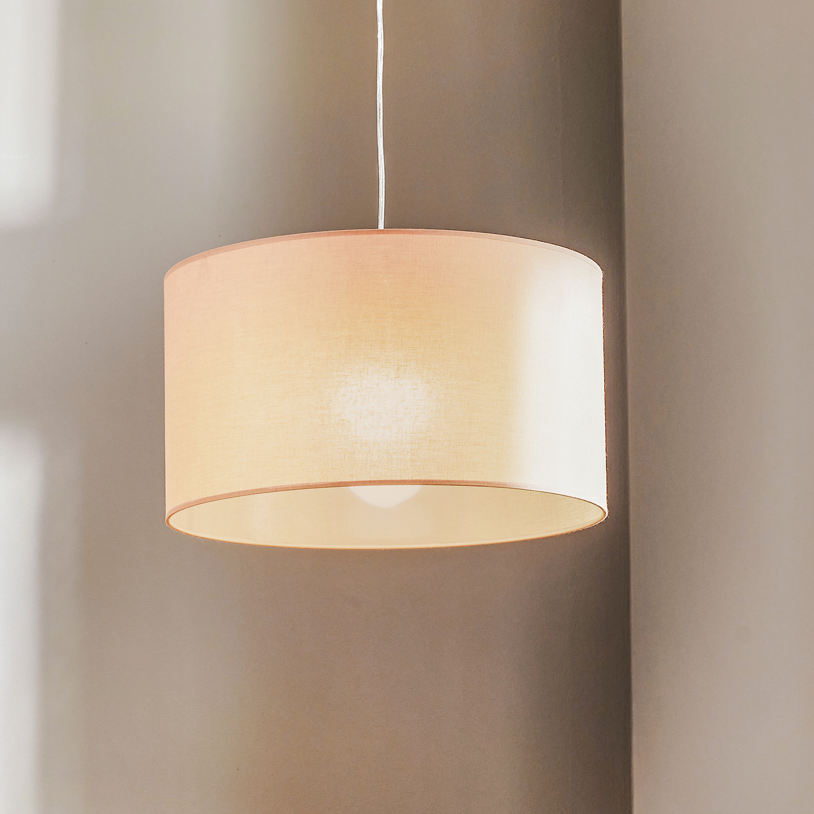 Lampada sospensione Roller, cappuccino