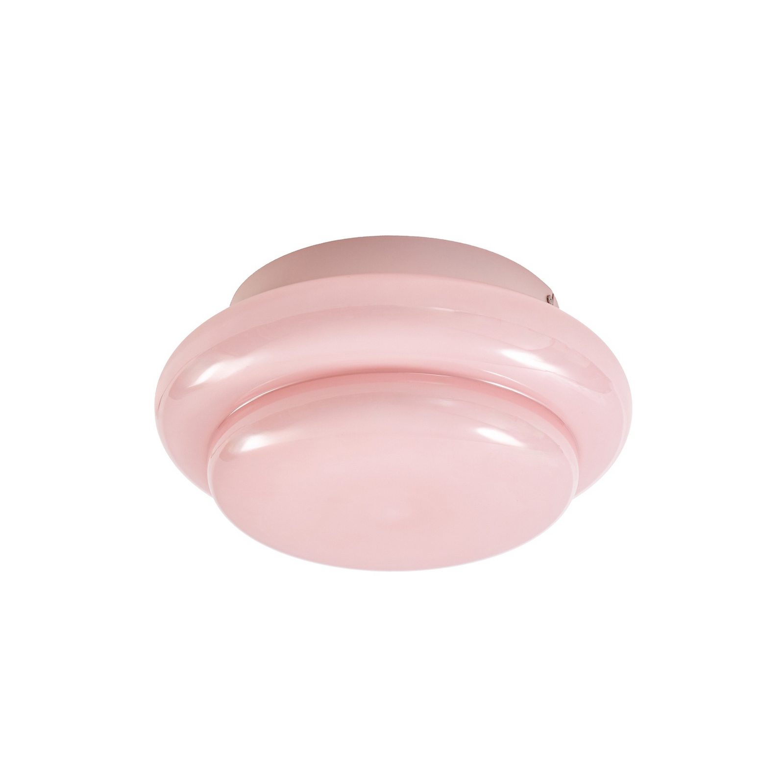 Plafonnier Leilani, rose, E27, Ø 35 cm, verre - Lucande