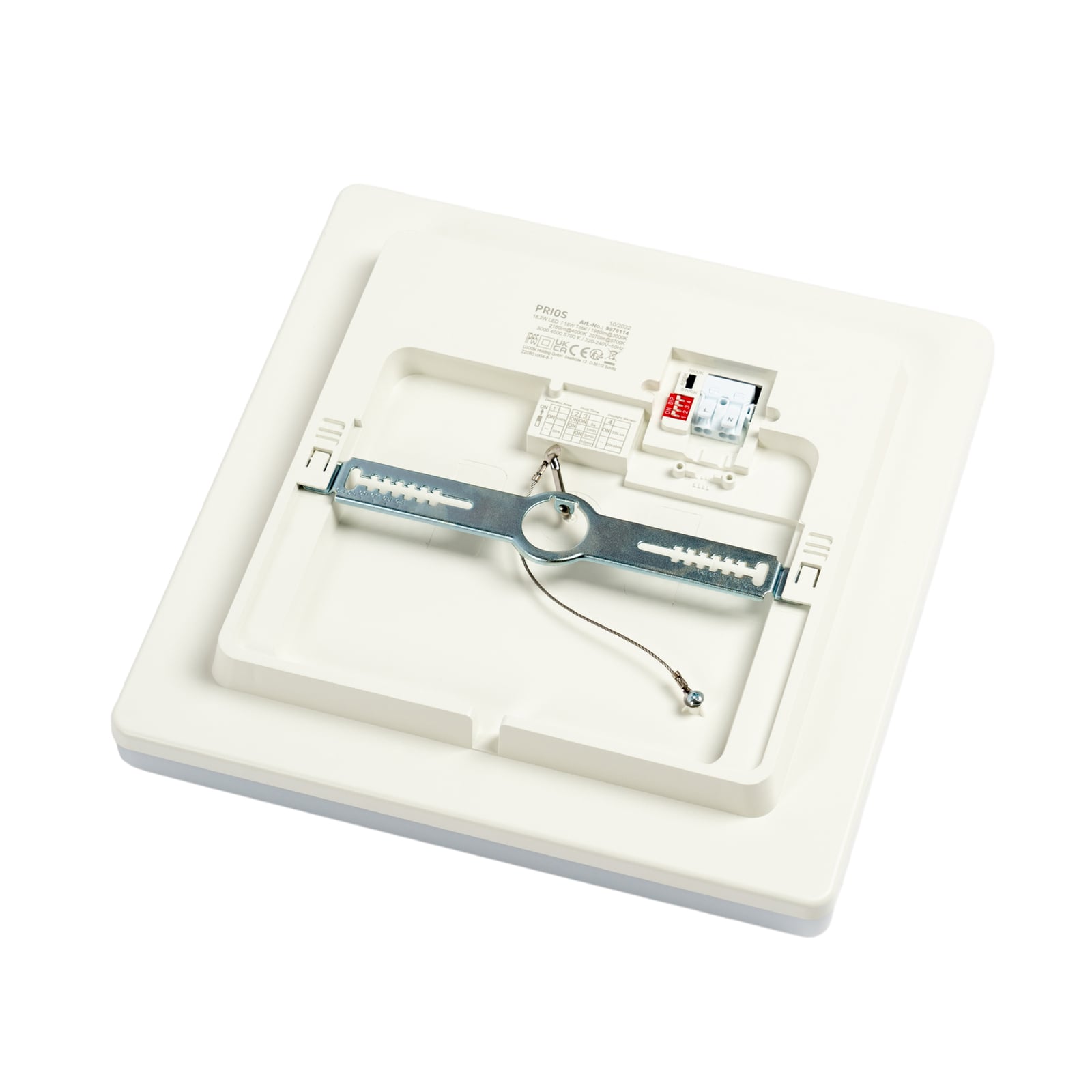 Plafonnier LED Artin, capteur, angulaire, 28 cm - PRIOS