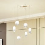 Lucande Suspension LED Avelina, blanc, à 6 lampes