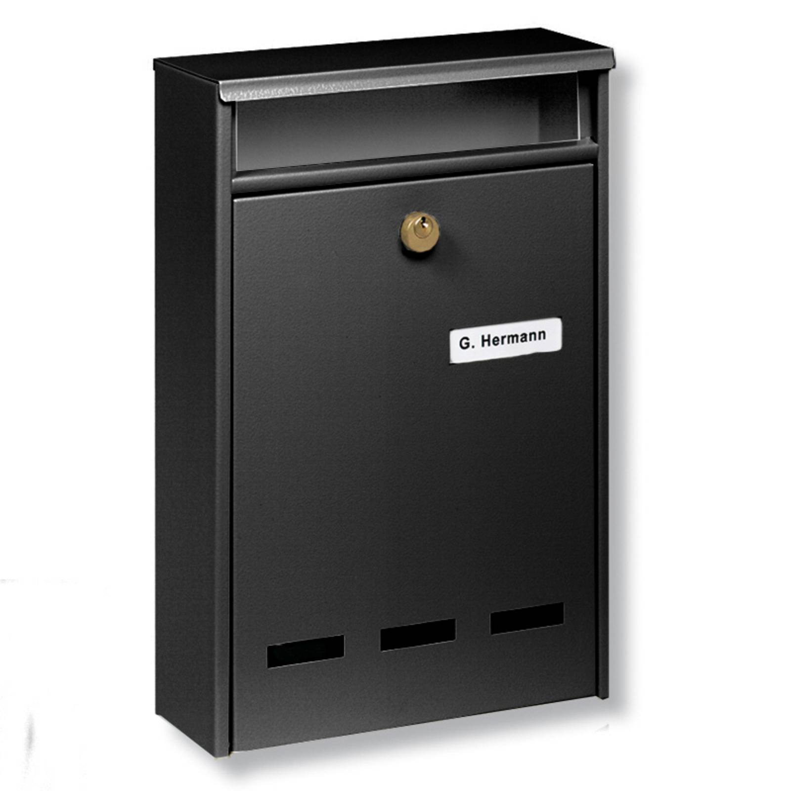 B5-standardin ryhmäpostilaatikko Wismar musta