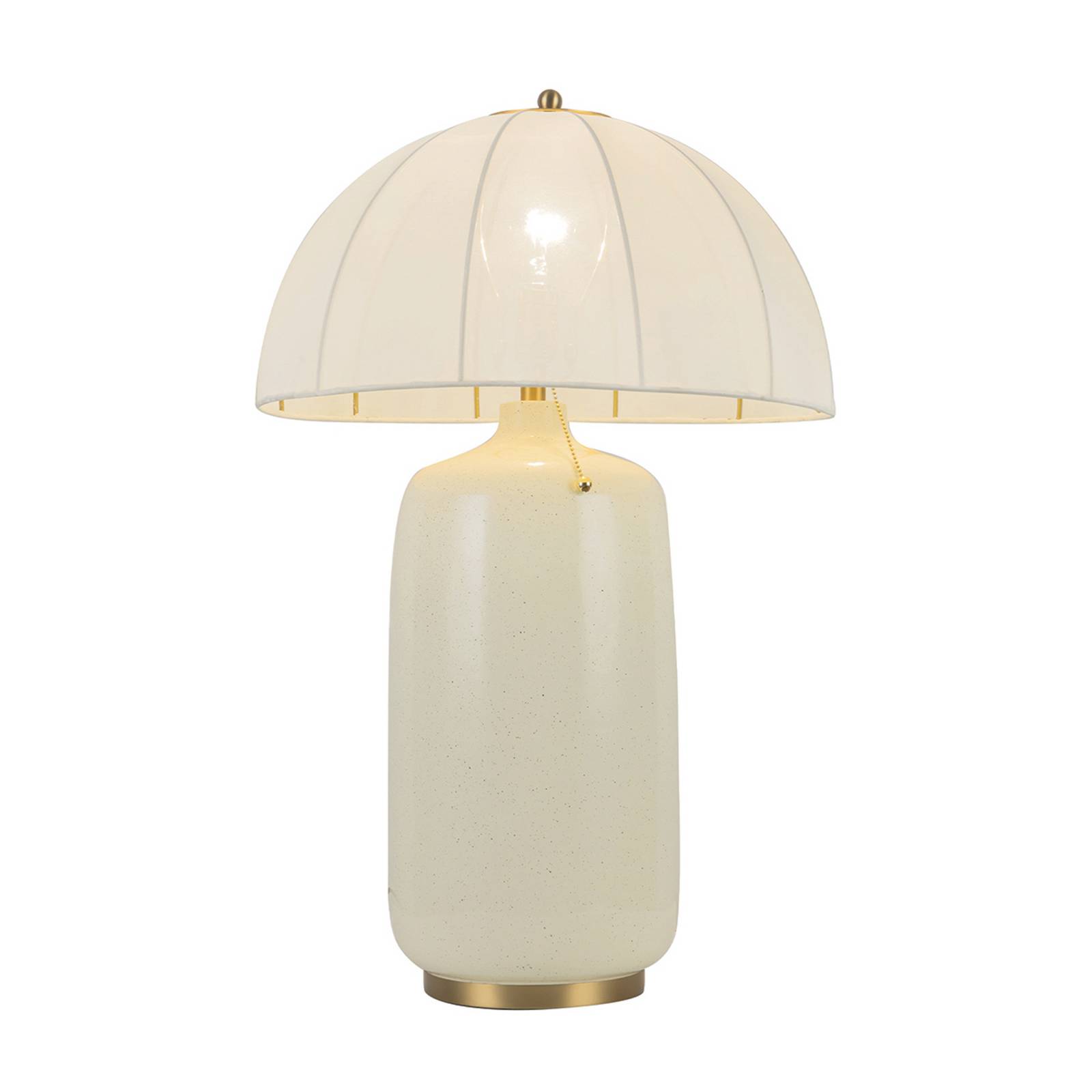 Tischleuchte Crosby, beige, Höhe 70 cm, Textil/Metall