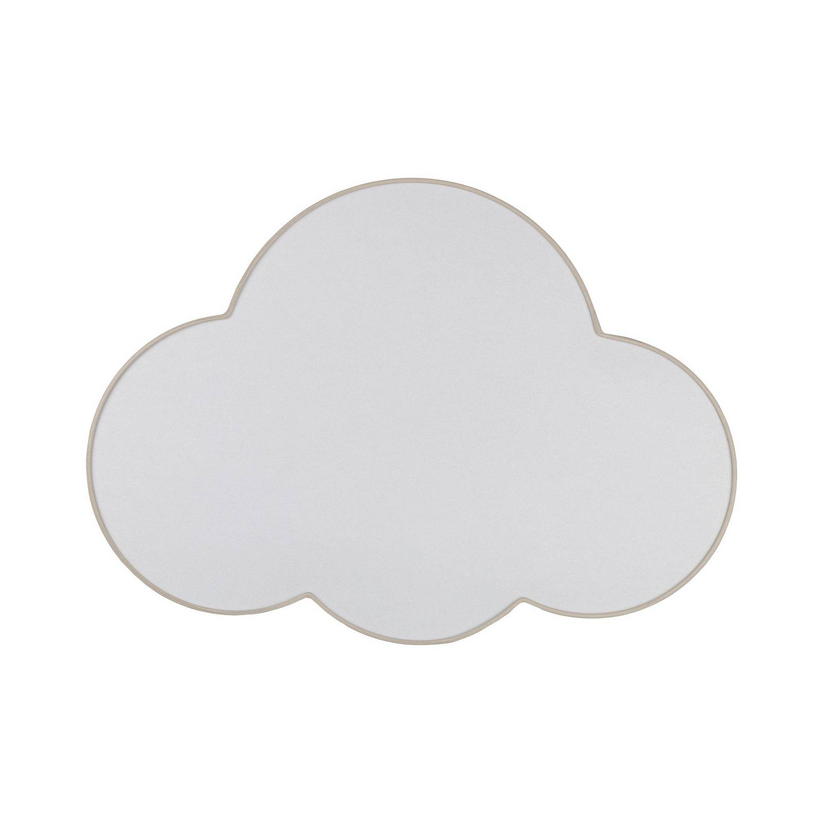 Lampa sufitowa Cloud, beżowa, długość 63 cm, len/plastik