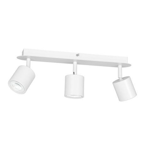 Takspot Modo av rustfritt stål, hvit, 3 lyskilder