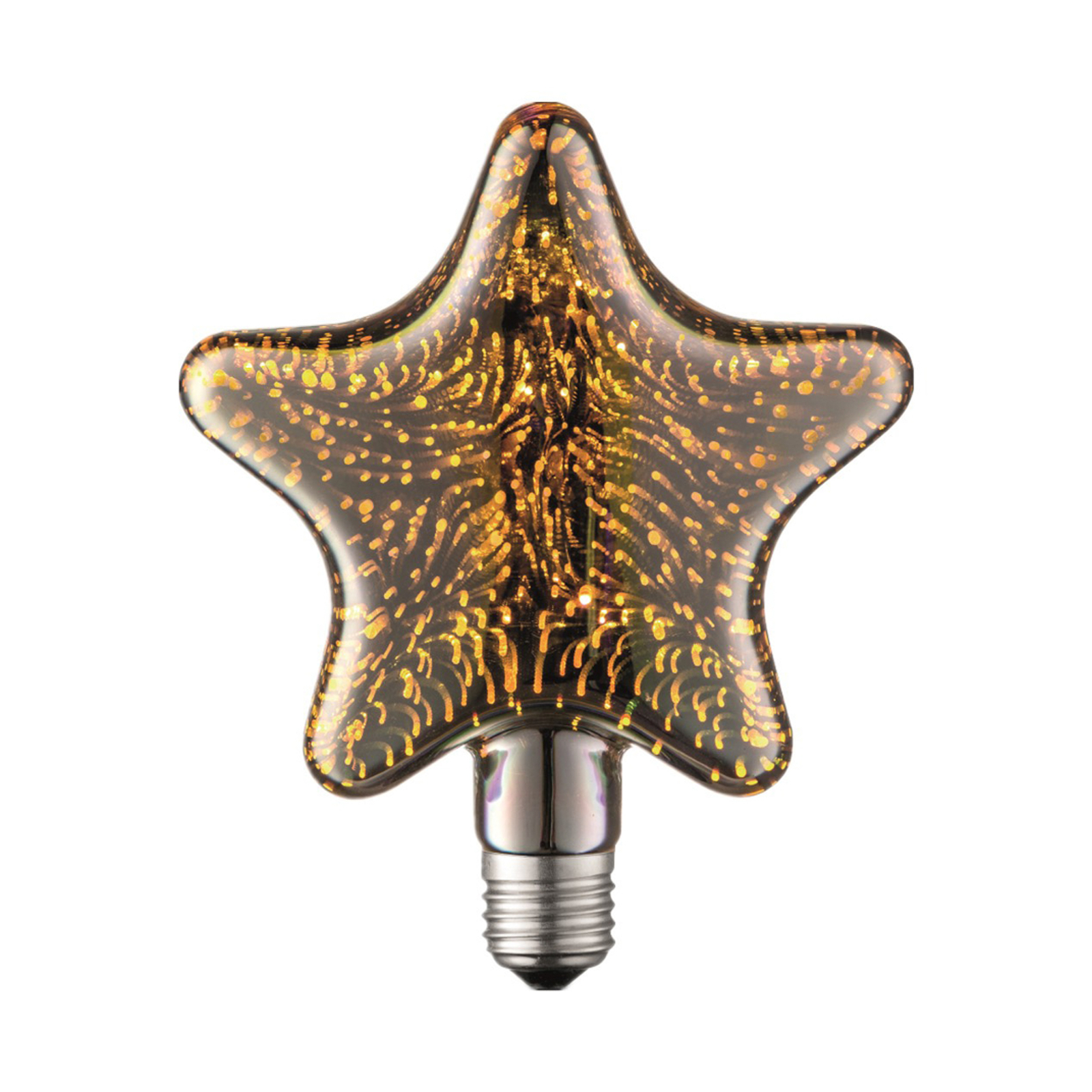 Lucande LED lampa E27 zvaigzne 4W 3D uguņošana