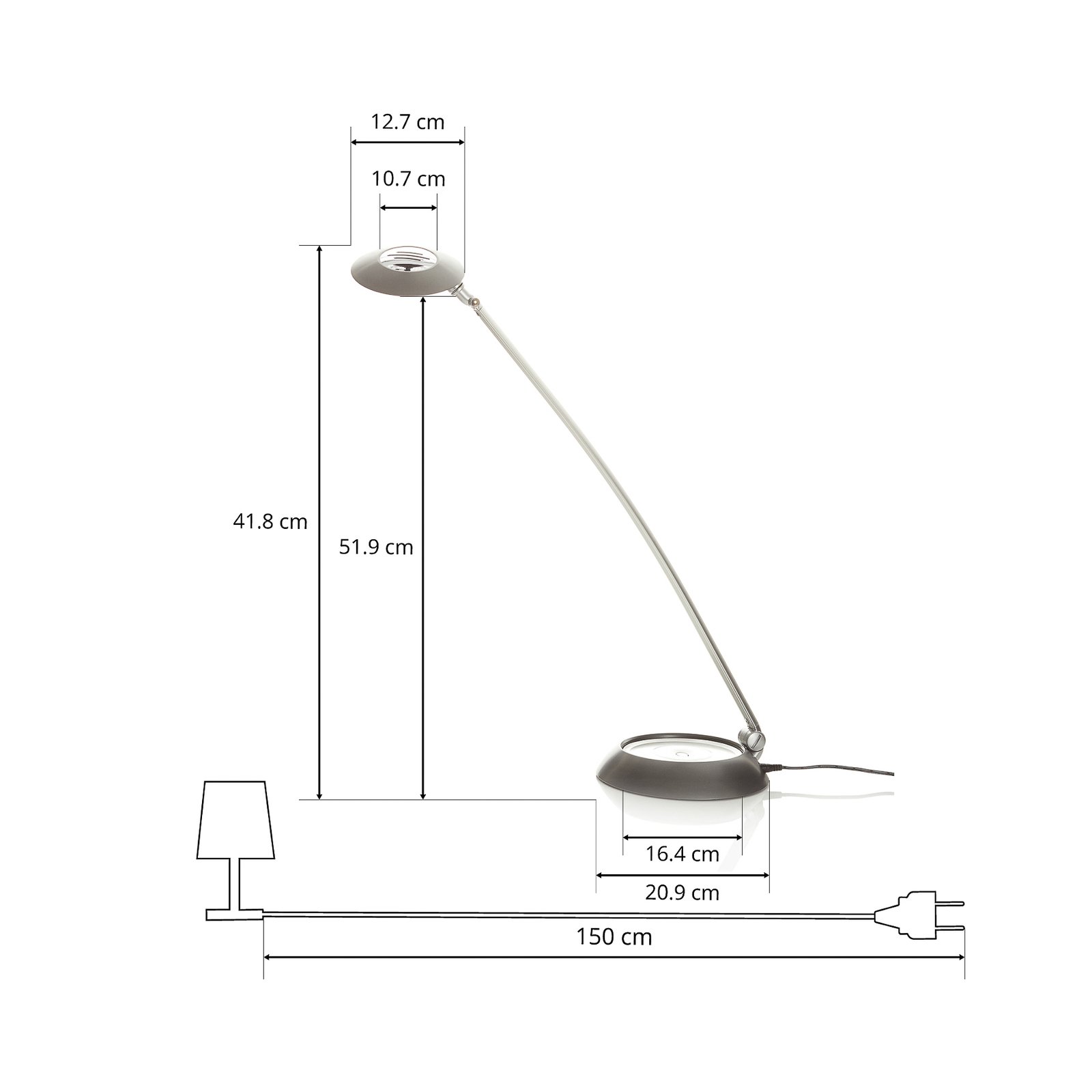 Tvåvägs justerbar Forever LED-bordslampa, 8 W