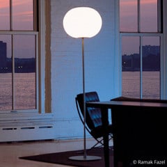 FLOS Glo-Ball Floor 2 lámpara de pie, plata mate