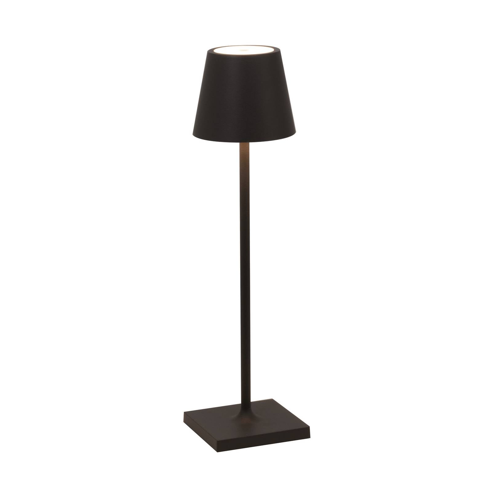 Zafferano Poldina micro Akkulampe, IP65 schwarz