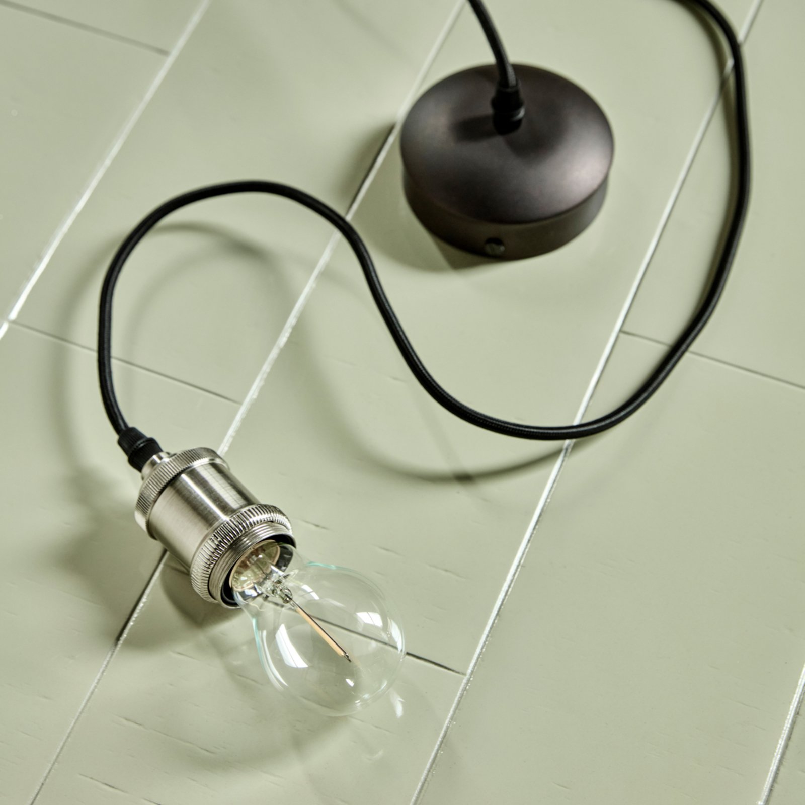 HDFly pendant light, silver/black, E27 - House Doctor