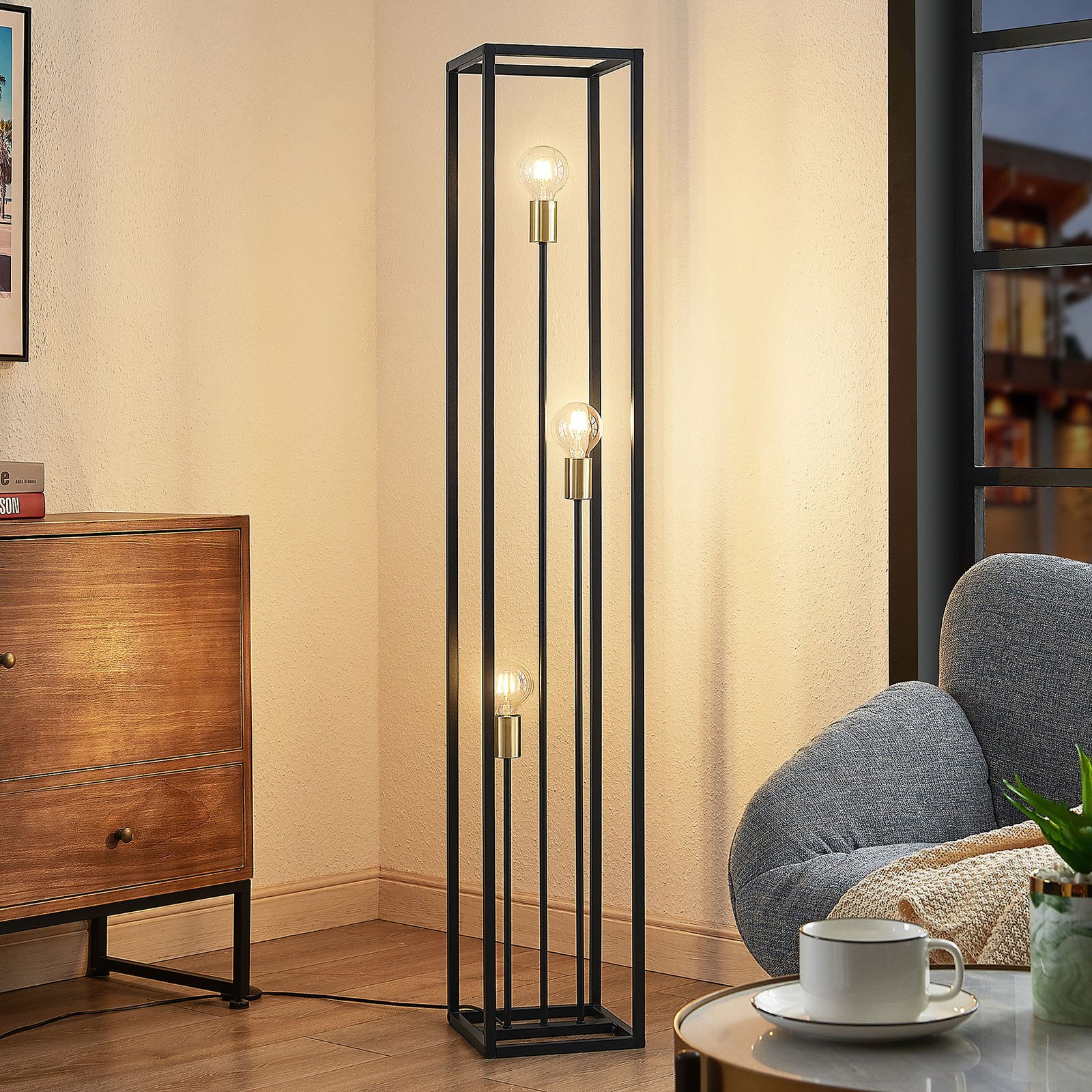 Tiliane Lampadaire Matt Black - Lindby