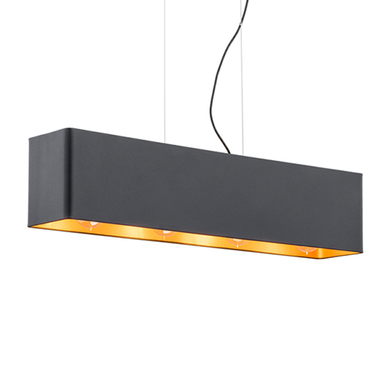 Tuse hængelampe, længde 80 cm, sort