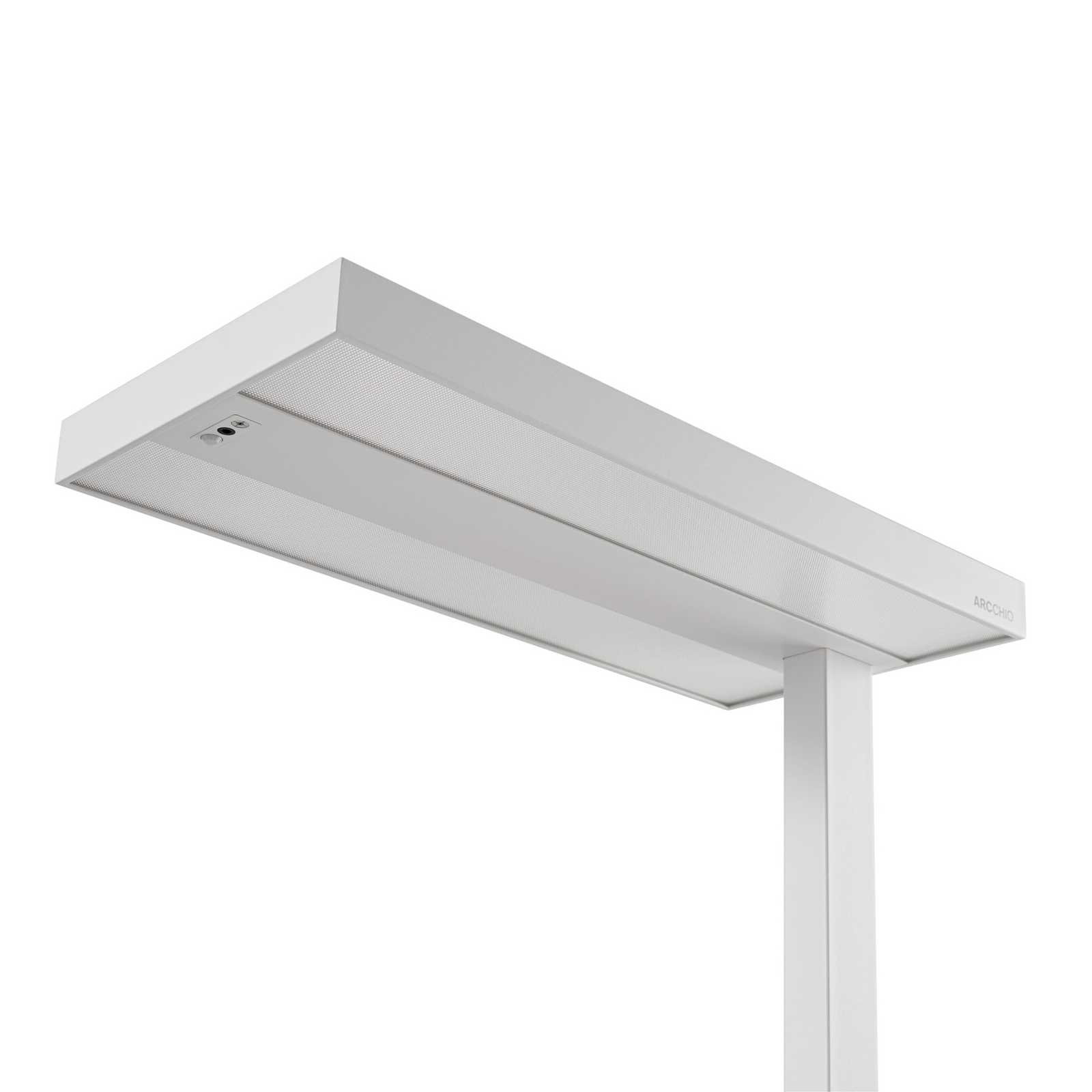 Arcchio LED-Büro-Klemmleuchte Logan, weiß, dimmbar, Sensor Arcchio LED-Büro-Klemmleuchte Logan, weiß, dimmbar, Sensor