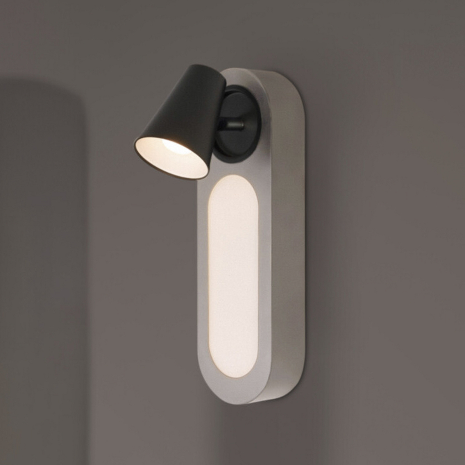 OSRAM LED-vägglampa NEPTUNE, vit, 1 spot, metallbrytare