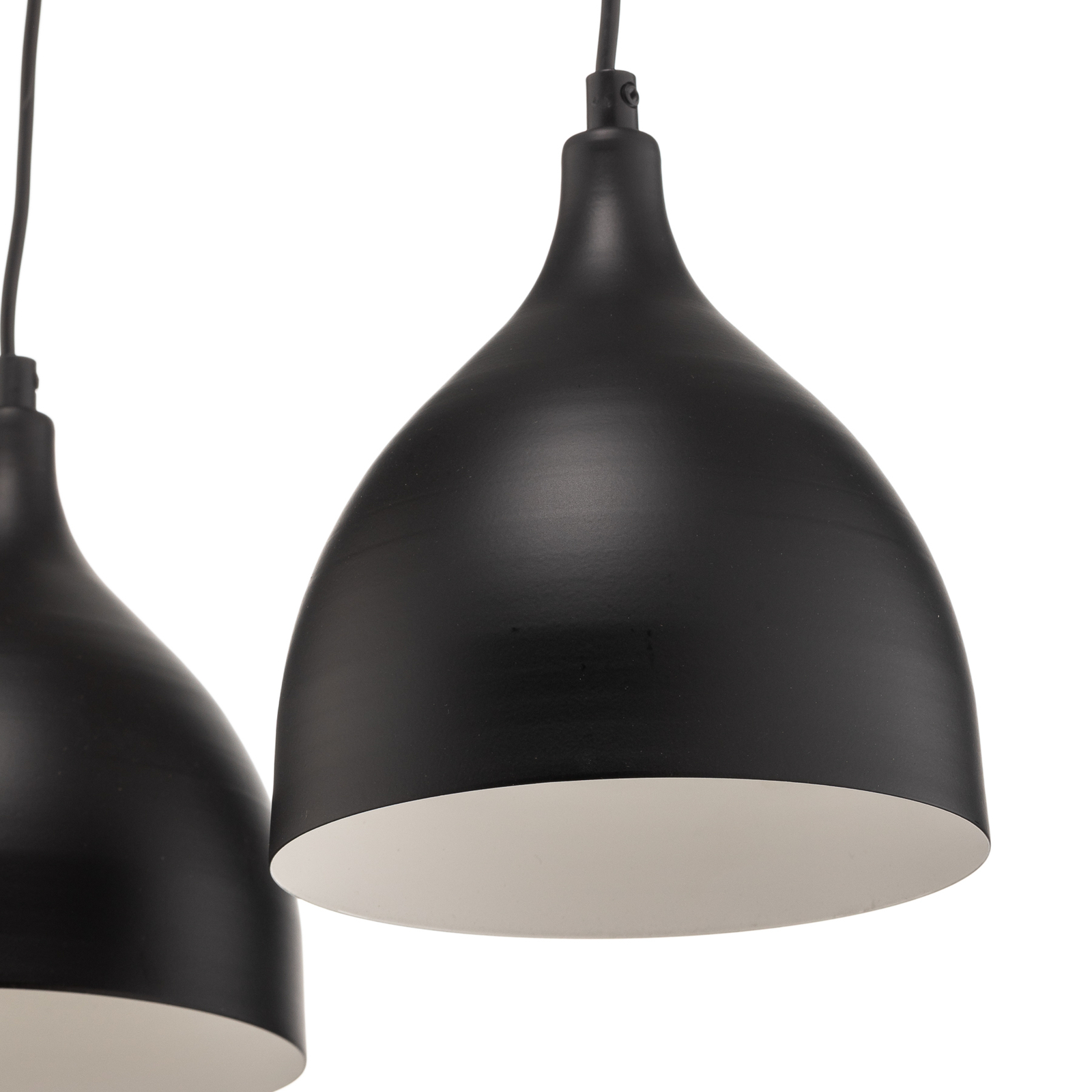 Metal pendant light Nanu black 3-bulb