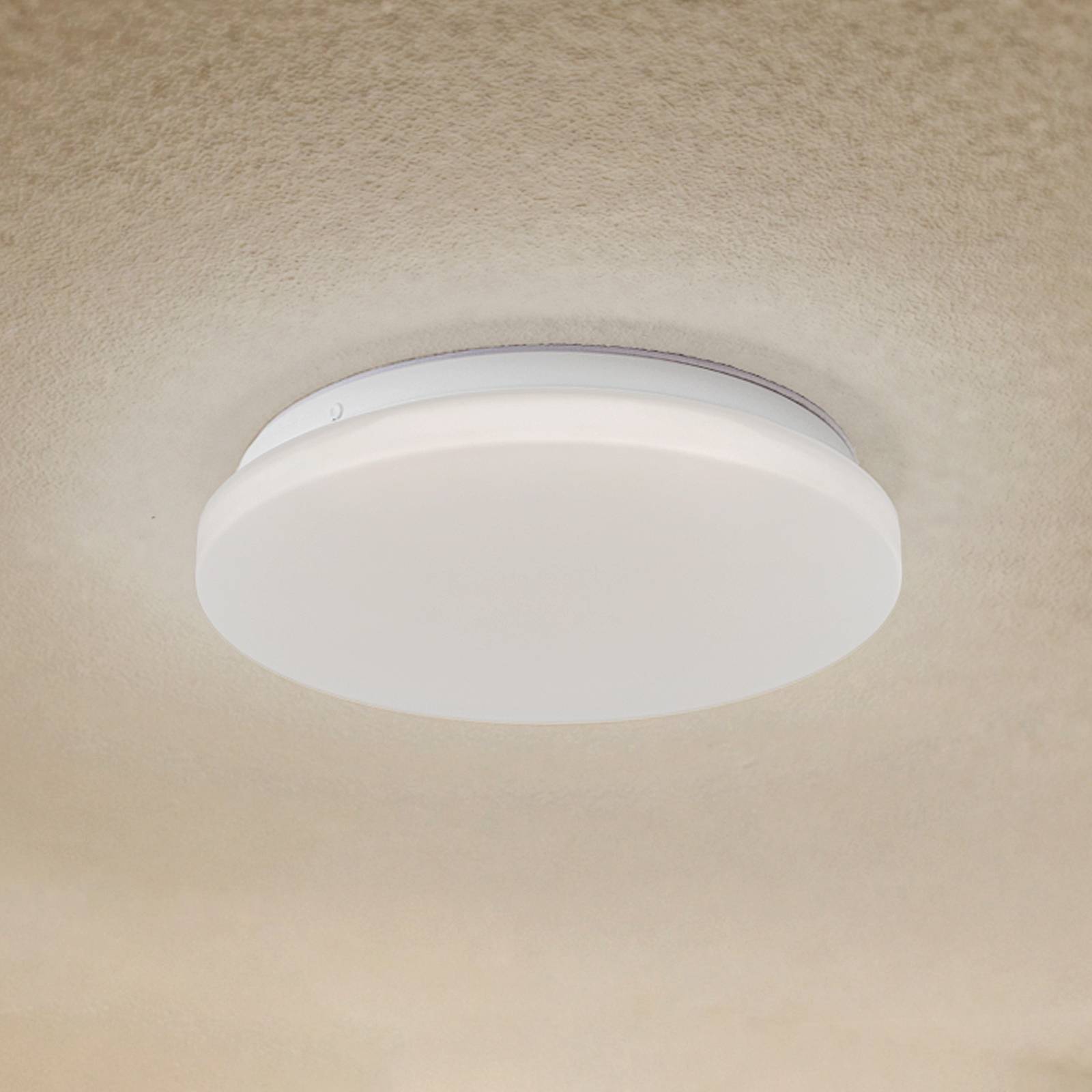Lindby LED-Außendeckenleuchte Kirkola, 4000 K, Ø 26 cm, weiß günstig online kaufen